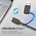 Vention 5‑in‑1 USB Hub – 4× USB 3.0 Expansion, Dual USB‑C/USB‑A Interface, 5Gbps Fast Sync, Compact Portable Design