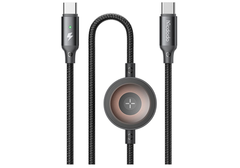 Mcdodo CA-258 - 2‑in‑1 USB‑C Cable with Apple Watch Magnetic Charger, 60W Fast Charging, Nylon Braid, 1.5m Length, Aluminum Alloy Build - 18 Month Warranty