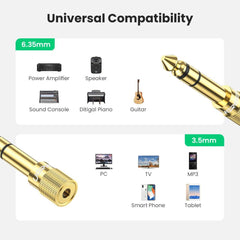 UGREEN 20503 1 Pack 6.5mm to 3.5mm Audio Adapter