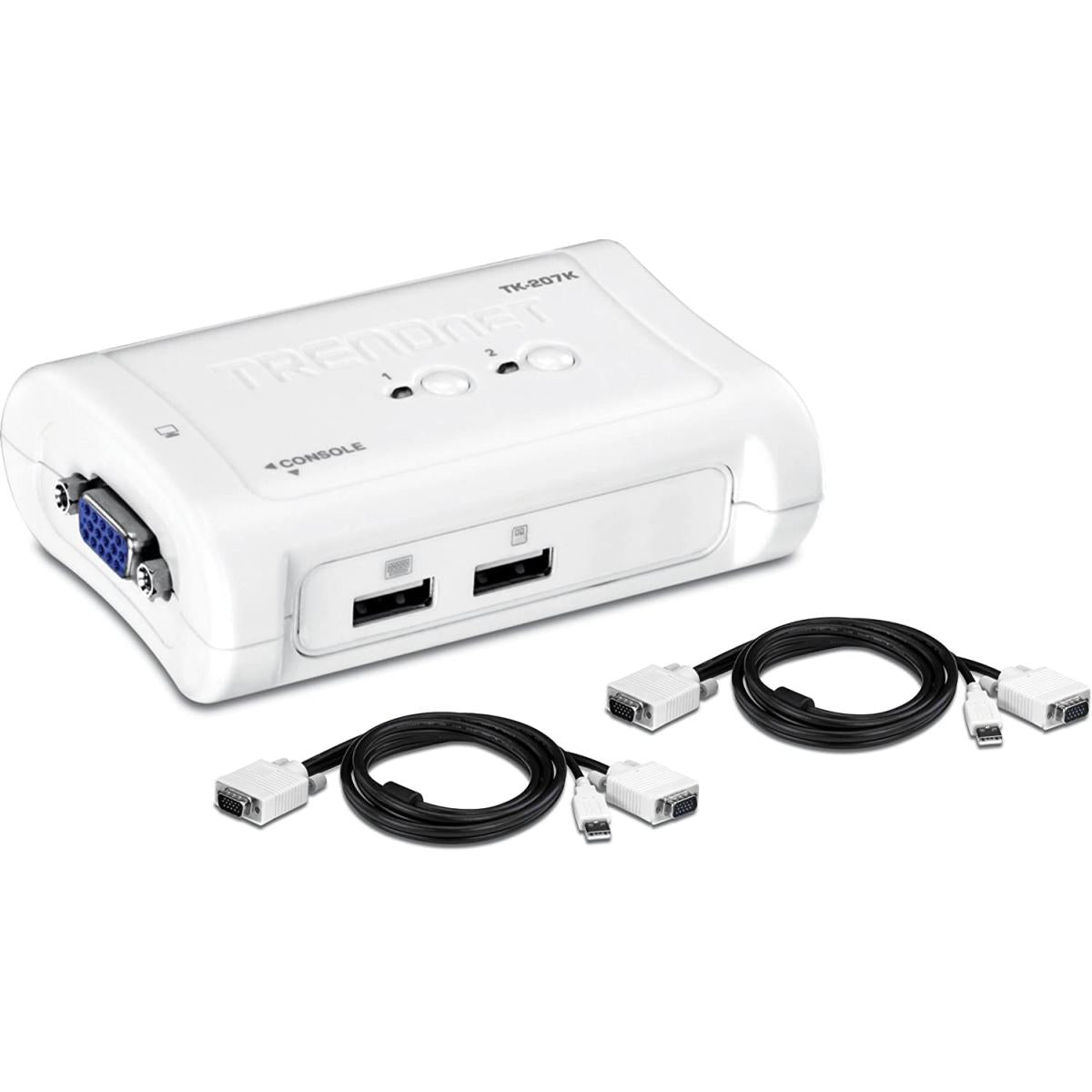Trendnet Tk 207k 2 Port Usb Kvm Switch & Cable Kit 2048 X 1536 Resolution Device Monitoring, Auto Scan For Windows And Linux Trendnet Tk 207k 2 Port Usb Kvm Switch & Cable Kit 2048 X 1536 Resolution Device Monitoring, Auto Scan For Windows And Linux