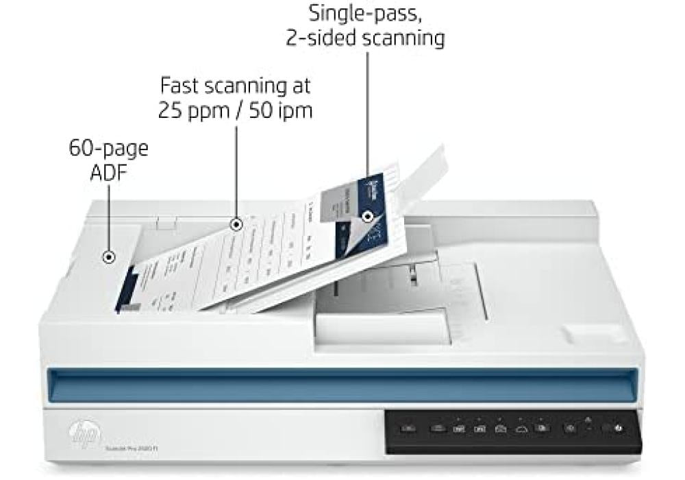 HP SCANJET PRO 2600 F1 Scanner Fast 2-Sided up to 25 ppm Scanning & Auto Document Feeder HP SCANJET PRO 2600 F1 Scanner Fast 2-Sided up to 25 ppm Scanning & Auto Document Feeder