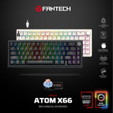 Fantech ATOM X66 MK614 Mechanical Keyboard - white