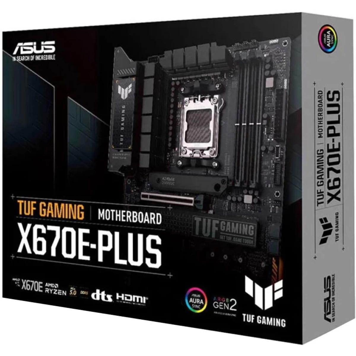 Asus Tuf Gaming X670e Plus Ddr5 Am5 Ryzen 7000 Pcie® 5.0 4x M.2 Slots 2.5 Gb Lan Usb 4 Aura Rgb Lighting) Asus Tuf Gaming X670e Plus Ddr5 Am5 Ryzen 7000 Pcie® 5.0 4x M.2 Slots 2.5 Gb Lan Usb 4 Aura Rgb Lighting)