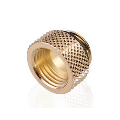 Bykski G 1/4in. Male/Female Extension Coupler, Fine Diamond 7.5mm Pattern Extension G1/4 Internal Thread, Gold (B-EXJ-7.5) | B-EXJ-7.5 | - CompuMe