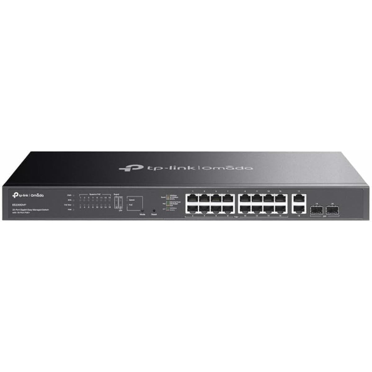 Tp Link Omada Es220gmp 20 Ports Gigabit Easy Managed Switch 16 Port Poe+, 250w Poe Budget, 2x Gigabit Rj45+2 X Gigabit Sfp, Auto Recovery, Port Isolation, Sdn, Vlan, Centralized Cloud Management Tp Link Omada Es220gmp 20 Ports Gigabit Easy Managed Switch 16 Port Poe+, 250w Poe Budget, 2x Gigabit Rj45+2 X Gigabit Sfp, Auto Recovery, Port Isolation, Sdn, Vlan, Centralized Cloud Management
