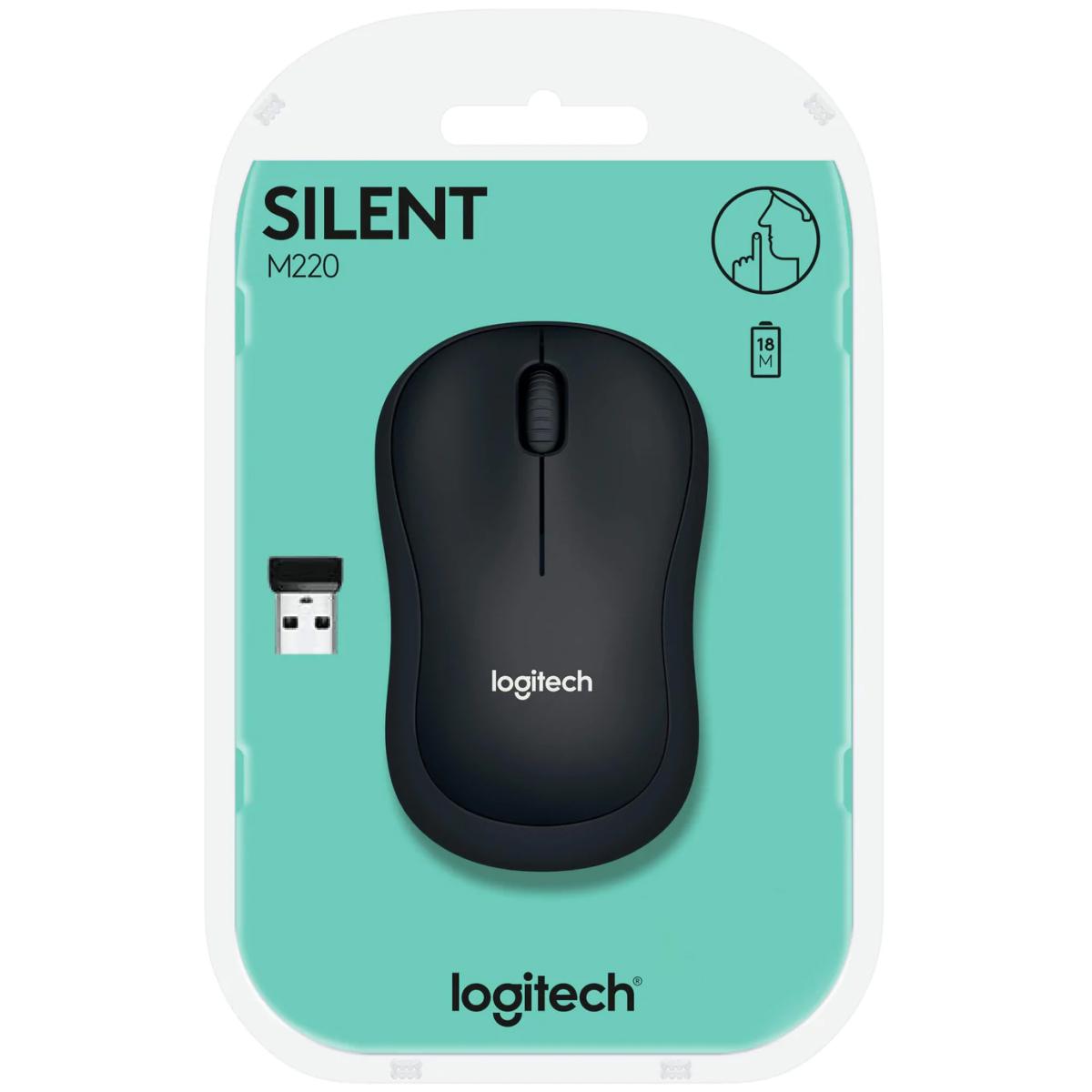 Logitech M220 Silent Wireless Mobile Mouse 18 Month Battery Life & Auto Sleep Charcoal - CompuMe Logitech M220 Silent Wireless Mobile Mouse 18 Month Battery Life & Auto Sleep Charcoal - CompuMe