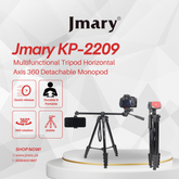 JMARY KP-2294 179cm 4-section Adjustable Monopod Multi-Function Panoramic Photography Tripod - Black