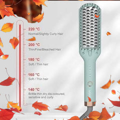 VGR Ionic Hair Straightener Brush, 5 Settings Ceramic Heating, Green - V-592