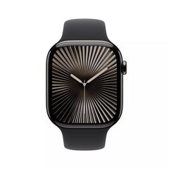 Apple Watch Series 10 GPS 42Mm, Jet Black Aluminium Case with Black Sport Band, S/M - MWWE3QA