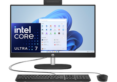 HP All-in-One AIO 24-cr1035ne PC, Intel Core Ultra 7 155U Up to 4.8 GHz, 8GB DDR5, 512GB SSD, 23.8" FHD IPS Non-Touch Display, Jet Black
