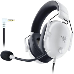 Razer Blackshark V2 X 7.1 Surround Sound 50mm Drivers Memory Foam Cushion For Pc, Mac, Ps4, Ps5, Switch 3.5mm Audio Jack White