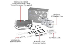 Asus Rog Strix Lc 240mm Rgb Aio Cpu Water Cooler White Edition