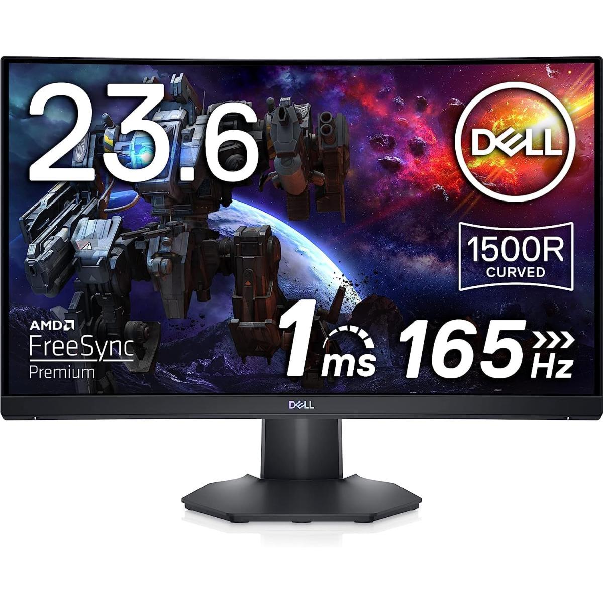 Dell S2422hg 24” Curved 1500r Full Hd 165hz 1.0 Ms Amd Freesync Premium 2x Hdmi 2.0 99% Srgb Adjustable Stand Black Dell S2422hg 24” Curved 1500r Full Hd 165hz 1.0 Ms Amd Freesync Premium 2x Hdmi 2.0 99% Srgb Adjustable Stand Black