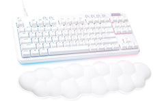 Logitech G713 TKL Wired Mechanical LIGHTSYNC RGB Lighting Linear Switches (GX Red) & Keyboard Palm Rest PC and Mac Compatible - White Mist