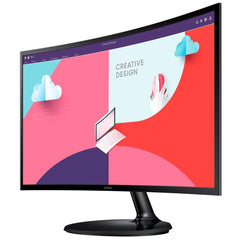 Samsung S3 S36c 24" Essential Curved 1800r Full Hd 75hz Eye Care Amd Freesync Hdmi & D Sub Interface Black