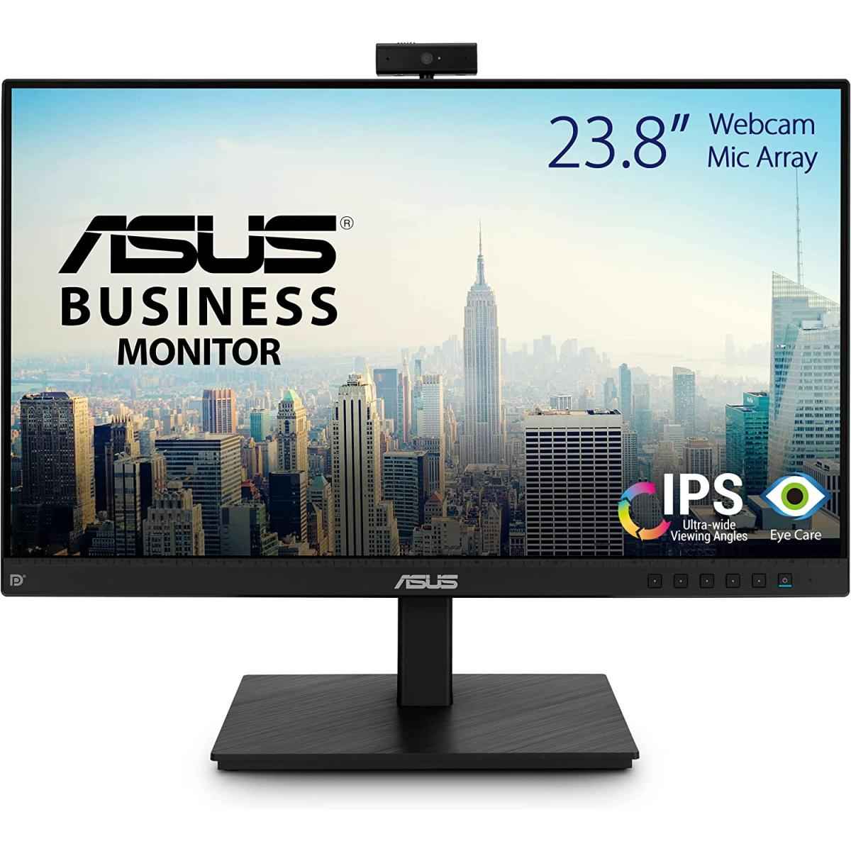 Asus Be24eqsk 24” Ips Full Hd Video Conferencing Adjustable 2mp Webcam Ai Noise Canceling Mic, Speakers & Height Adjustable