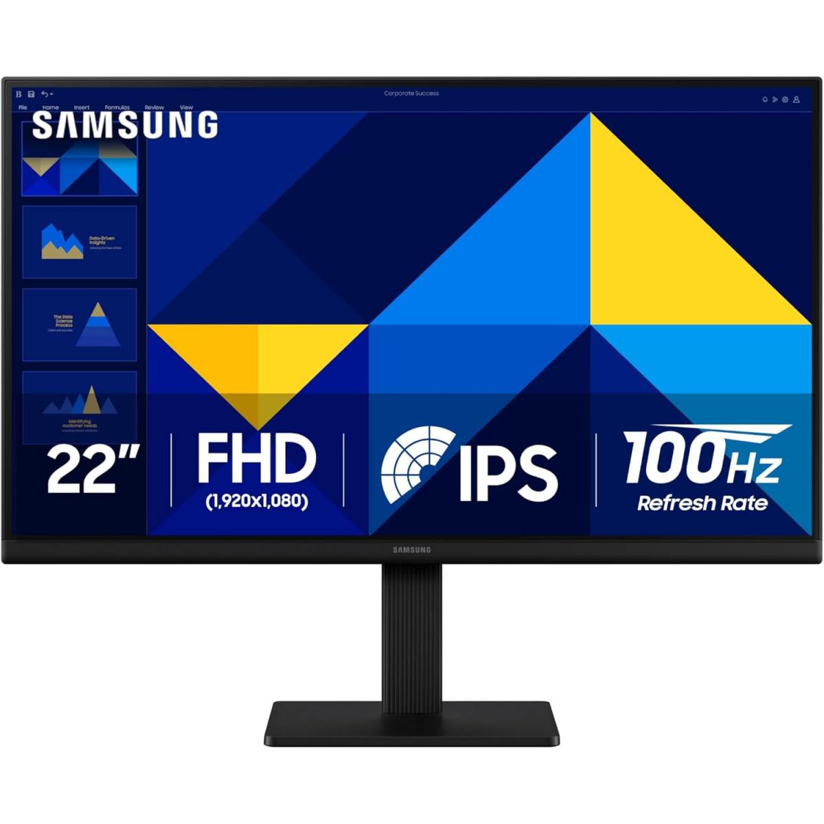 Samsung S3 S30gd Essential 24" Ips Full Hd 100hz Eye Save & Flicker Free Technology Vga & Hdmi , Black