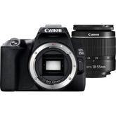 Canon Eos 250d 24.1 Mp Dslr Camera W/ Ef S 18 55mm F/3.5 5.6 Iii Lens Black - CompuMe