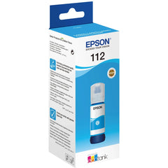 Genuine Epson 112 EcoTank Ink Bottle 70ml Cartridge Pigment - Cyan