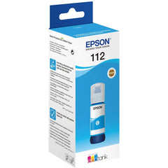 Genuine Epson 112 Ecotank Ink Bottle 70ml Cartridge Pigment Cyan - CompuMe