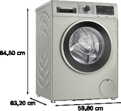 Bosch Front Load Washing Machine A+++, 10KG, 1400RPM, Silver Inox - WGA2540XME