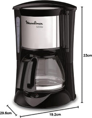 Moulinex Coffee Maker, 0.6L, 6 Cups, 600Watts, Black - FG151825