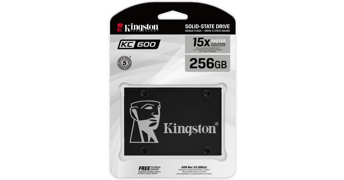 Kingston KC600 SSD 256GB SATA 3 2.5Inch 15X Faster