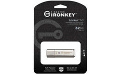Kingston Ironkey Locker+ 50 256gb Encrypted Flash Drive Usb 3.2 Xts Aes Proteion Multi Password Security Options Automatic Cloud Backup Metal Casing