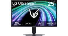 LG 25G523B-B G5 25" UltraGear™ " FHD 200Hz IPS sRGB 99%, HDR10, 1ms GtG, G‑SYNC Compatible, FreeSync Premium, Tilt Adjustable Stand, HDMI & DisplayPort– Gaming Monitor