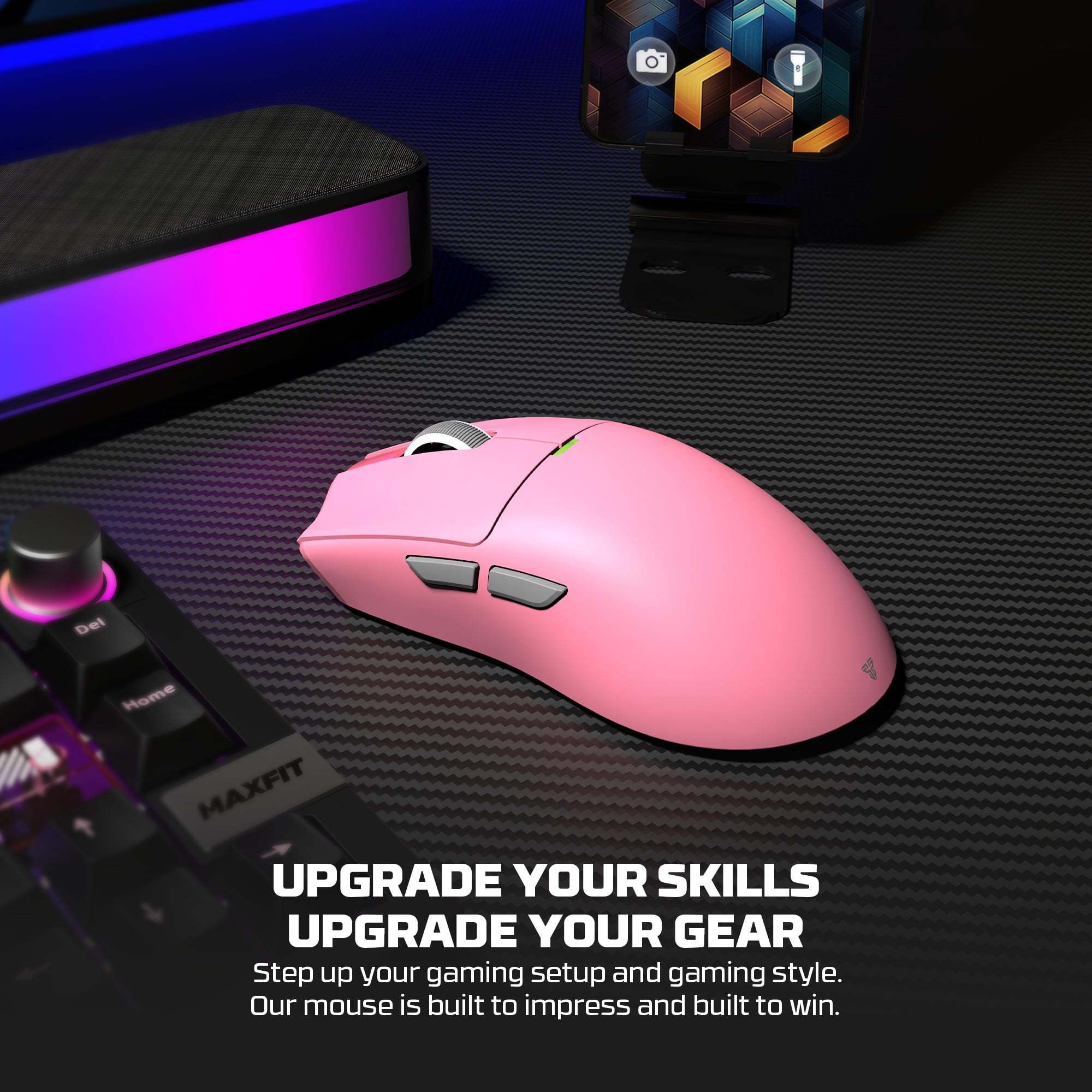 Fantech 8K RGB wireless gaming mouse for computer setup