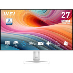 Msi Pro Mp275w E2 27" Ips Full Hd 120hz 1 Ms Eye Care Vesa Mountable Built In Speakers Tilt Adjustable Vga & Hdmi & Dp While