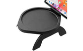 Flodable Bamboo Sofa Tray Table Black (round)