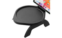 Flodable Bamboo Sofa Tray Table Black (round)