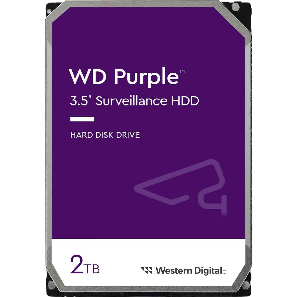 Western Digital 2tb Purple Surveillance Internal Hard Drive Hdd 64 Mb Cache 3.5" Sata