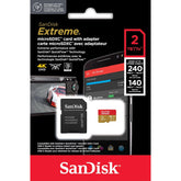 Sandisk 2tb Extreme Microsdxc Uhs I Memory Card With Adapter Up To 240mb/s, C10, U3, V30, 4k, 5k, A2, Micro Sd Card Capture Epic 5k3 Point Of View And 4k Uhd3 Aerial Video - CompuMe