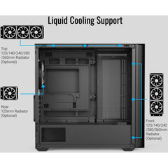 AeroCool D302A ARGB Stylish Mesh mATX Mini Tower Gaming Case (Black)