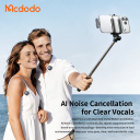 Mcdodo ClearSync MP-545 - Wireless Microphone with AI Noise Cancelling, USB‑C & Lightning Dual Compatibility, 2.4GHz Low‑Latency Transmission, Compact Charging Case - 18 Months Warranty