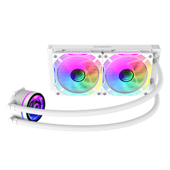 GameMax IceChill 240V White, Liquid CPU Cooler 240mm Addressable RGB