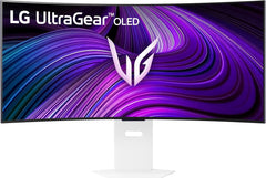 LG UltraGear 39” OLED WQHD 240Hz G-SYNC, FreeSync Premium webOS Curved Gaming Monitor - White