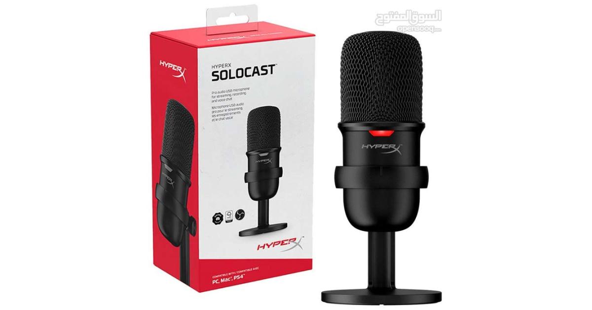 HyperX SoloCast USB Microphone,PC, PS4, PS5 and Mac Cardioid Polar Pattern, Great for Gaming, Streaming