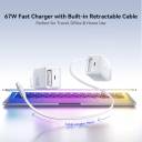 JOYROOM JR-TCL06 GaN 67W Charger , Fireproof PC, fast Charging 2 Devices Simultaneously, USB-C1, USB-C2 - 18 Month Warranty