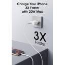WIWU Wi-G007 20W Essen Series GaN Fast Charger USB-C Wall Adapter White - 18 Month Warranty