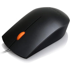 Lenovo 300 Wires Mouse Right And Left Handed USB up to 20 million clicks - black