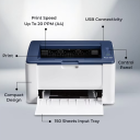 Xerox Phaser 3020 - Compact Monochrome Laser Printer, 20ppm, 600×600dpi (1200 Enhanced), Wi‑Fi + USB, 128MB Memory