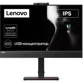 Lenovo ThinkVision T27hv-30 27" IPS 2K 74Hz Conferencing Monitor Adjustable Stand Built In 5MP IR+RGB Webcam & Speakers & Mic w/ HDMI 2.1, DP, USB C & USB Hub