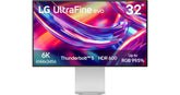 LG 32U990A-S 32" Ultrafine 6K Nano IPS Black Thunderbolt 5 Professional Display HDR 600, Speakers, HDMI 2.1, DisplayPort 2.1, USB-C, Tilt/Height/Pivot Stand, Silver- Ultrafine Monitor