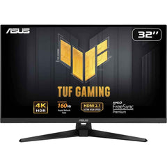 Asus Tuf 32" Vg32uqa1a 4k Uhd 160hz 1ms Hdr 400 120% Srgb Hdmi 2.1 Support 120hz On Ps5 & Xbox Freesync Premium W/ Speakers