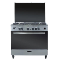 Nara Gas Cooker, 90Cm, 5Burners, Matte Silver - NAXM 9010