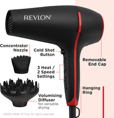 Revlon Hairdryer, 2000Watts, Black - RVDR5317E