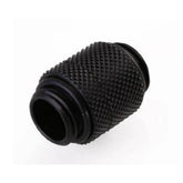 Bykski G1/4 Dual Male Rotary Extension Coupler, Fine Diamond Pattern Rotary Pair Wire Double External G1/4 Thread, Black (B-DTSO-S)